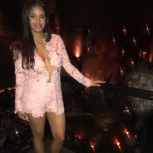 Lace Blazer and Shorts Set